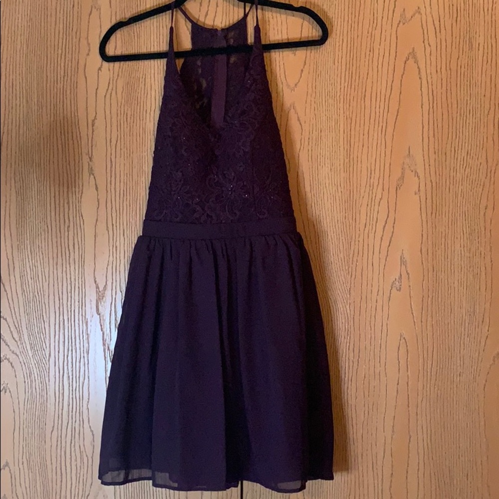 purple formal dress